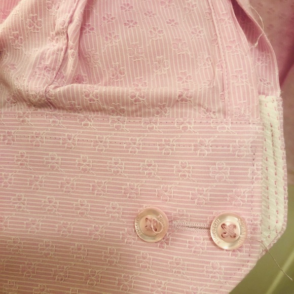 Bugatchi pink embossed clover small pattern - Picture 4 of 7